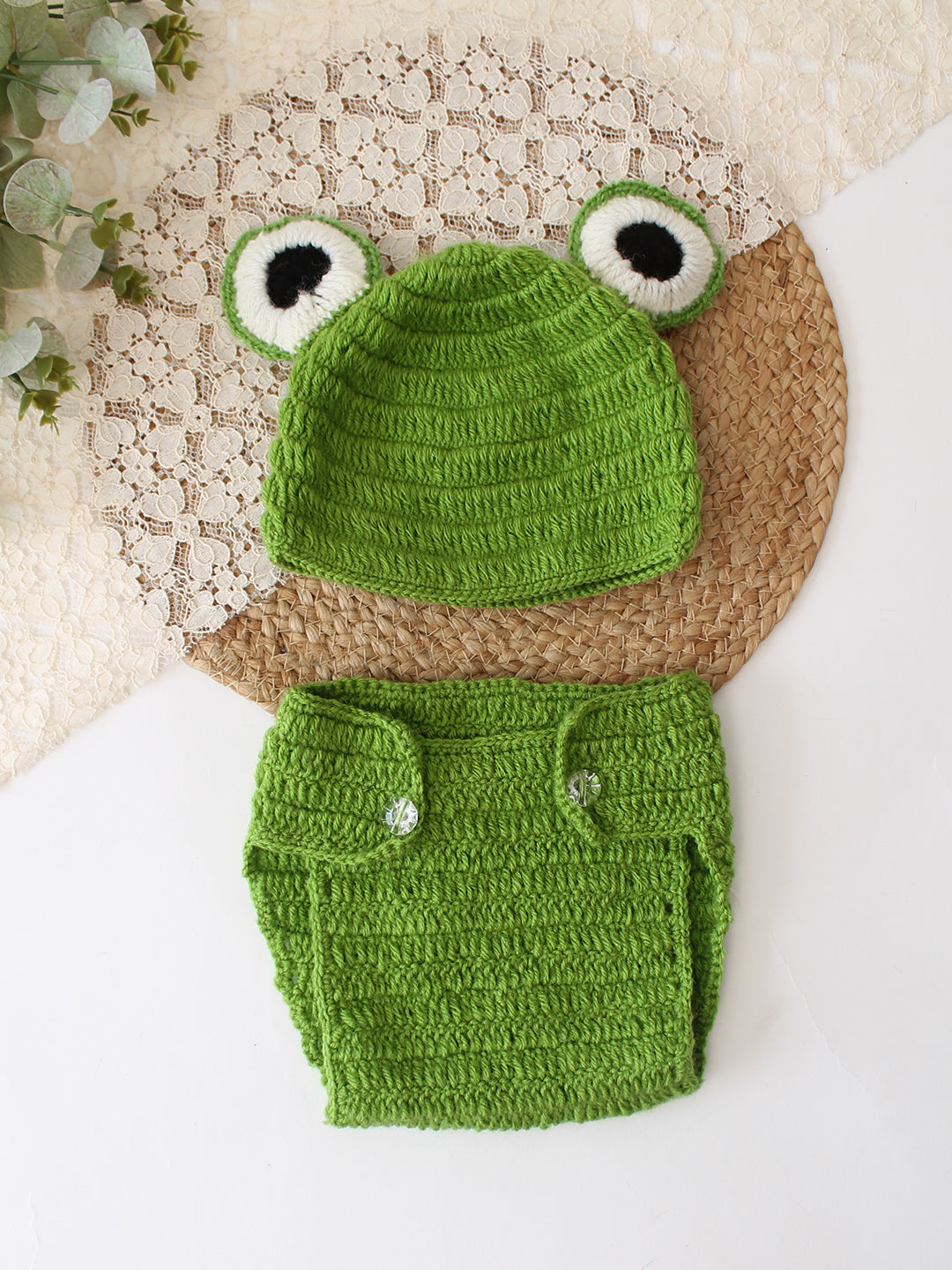 Frog Theme Photography Prop Set - Green