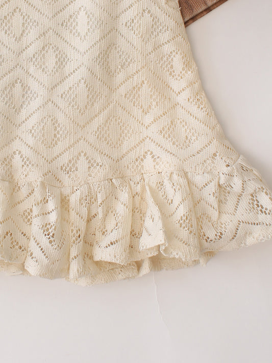 Qvink Ruffled Hem Mini Dress - Cream