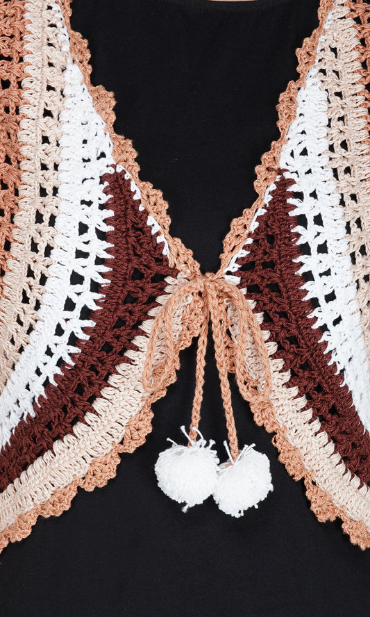 Women’s Handmade Crochet Shrug Top