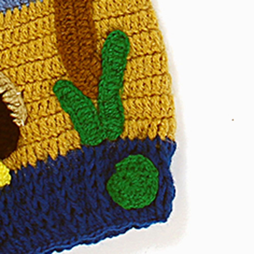 Handmade Crochet Baby Sweater – Cute Bird & Nature Knit Pullover for Kids