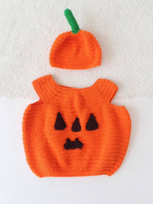 Pumpkin Infant Photography Costume - Orange