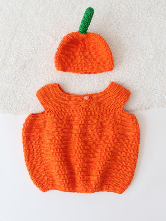 Pumpkin Infant Photography Costume - Orange