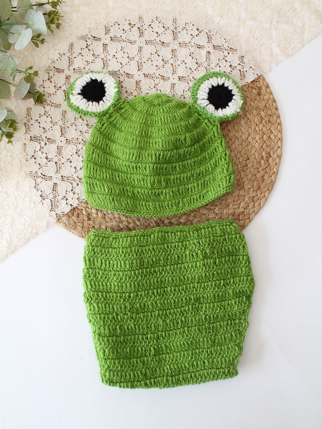 Frog Theme Photography Prop Set - Green