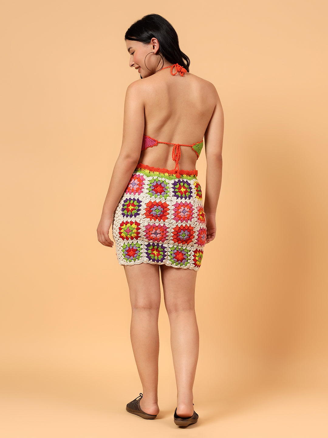 Handmade Crochet Lace Skirt - Multicolor