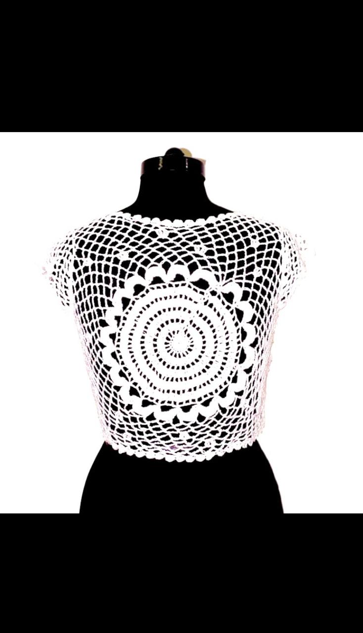 Women’s Handmade Crochet Shrug Top